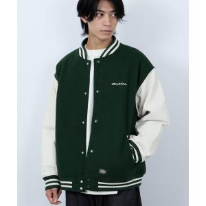 Dickies ディッキーズ スタジャン メンズ 異素材 配色切替 ポケット スタジアムジャケット アウター