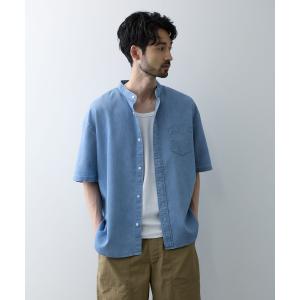 シャツ メンズ レディース 半袖 UVカット 接触冷感 軽量 ひんやり バンドカラー カジュアルシャツ トップス