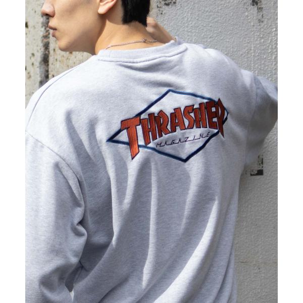 THRASHER スラッシャー 裏毛 トレーナー メンズ 綿混 プルオーバー クルーネック スウェッ...