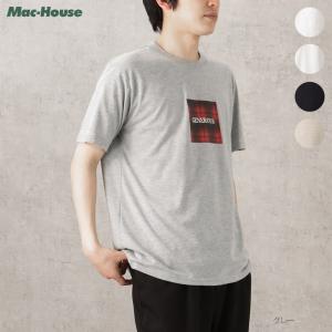 Tシャツ 半袖 メンズ チェック ペイズリー レギュラー丈 クルーネック トップス ネコポス対応｜machouse