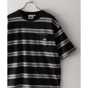 Dickies ディッキーズ Tシャツ メンズ 綿100% 半袖 ボーダー クルーネック トップス