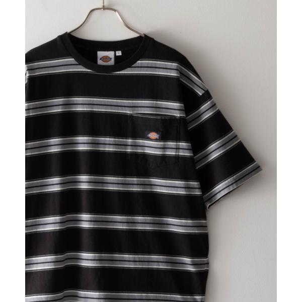Dickies ディッキーズ Tシャツ メンズ 綿100% 半袖 ボーダー クルーネック トップス