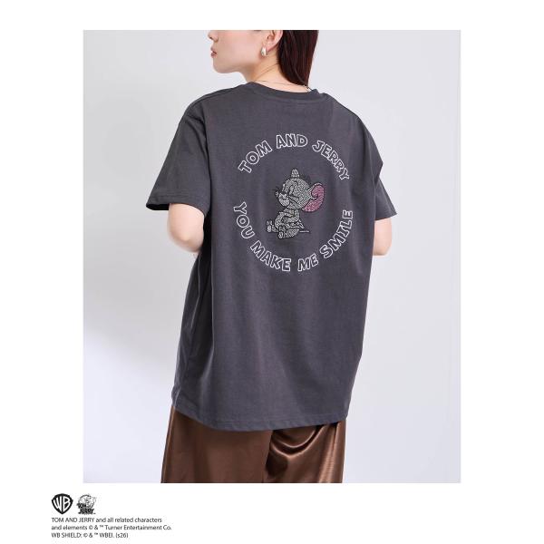 Tom and Jerry トムとジェリー Tシャツ メンズ レディース 半袖 ゆったり ラインスト...