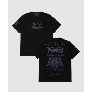 Norton ノートン Tシャツ メンズ レディース 半袖 綿100％ コットン ロゴ 刺繍 クルーネック トップス 爆買