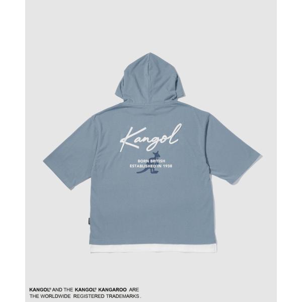 KANGOL カンゴール パーカー Tシャツ メンズ レディース 半袖 フーディ フェイクレイヤード...