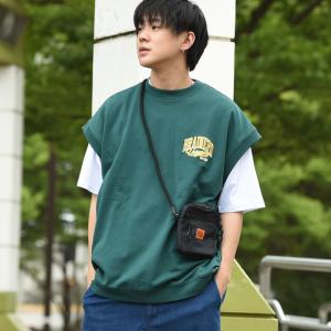 ベスト 半袖Tシャツ セット 綿100% メンズ コットン ロゴ 刺繍 ワン