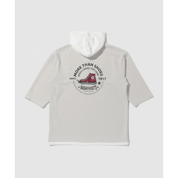 CONVERSE コンバース Tシャツ パーカー メンズ レディース 半袖 フェイクレイヤード トッ...