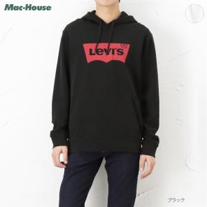 Levi's リーバイス パーカー スウェット 長袖 プルオーバー フーディー メンズ ロゴ バットウィング｜machouse