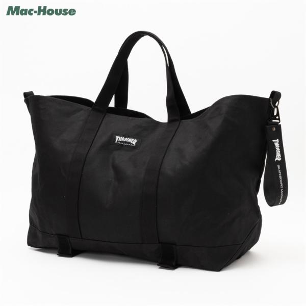 トートバッグ 綿100% ビッグサイズ スケートボード取り付け可 ポケット 肩掛け 鞄