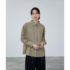 milli de l'air ミリデラール シャツ レディース 長袖 7分袖 ジョーゼット素材 胸ポケット トップス｜Mac-House(マックハウス)