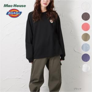 Dickies ディッキーズ 長袖Tシャツ レディース 無地 袖口リブ サイドスリット クルーネック ゆったり ロンT ブランド 人気 トップス ネコポス対応