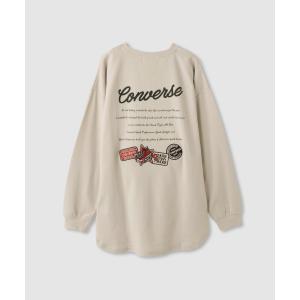 CONVERSE コンバース Tシャツ ロンT レディース 長袖 チュニック ポンチ素材 ゆったり 大きめ トップス 爆買