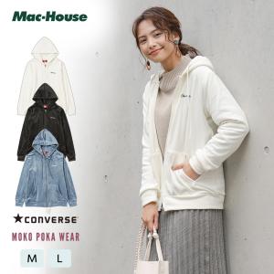 CONVERSE コンバース ジップパーカー フリース レディース シャギー ストレッチ ジップアップ 無地 ロゴ アウター