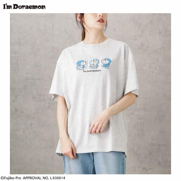 I&apos;ｍ Doraemon アイムドラえもん 半袖Tシャツ 5分袖 レディース 綿100% コットン ...