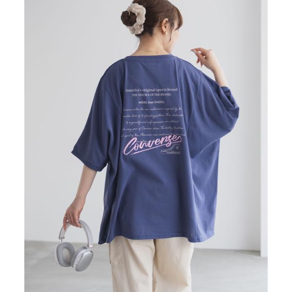 CONVERSE コンバース Tシャツ レディース 半袖 5分袖 チュニック ゆったり 大きめ トッ...