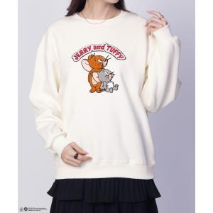 Tom and Jerry トムとジェリー 裏起毛 トレーナー レディース 綿混 キャラクター スウェット トップス｜Mac-House(マックハウス)