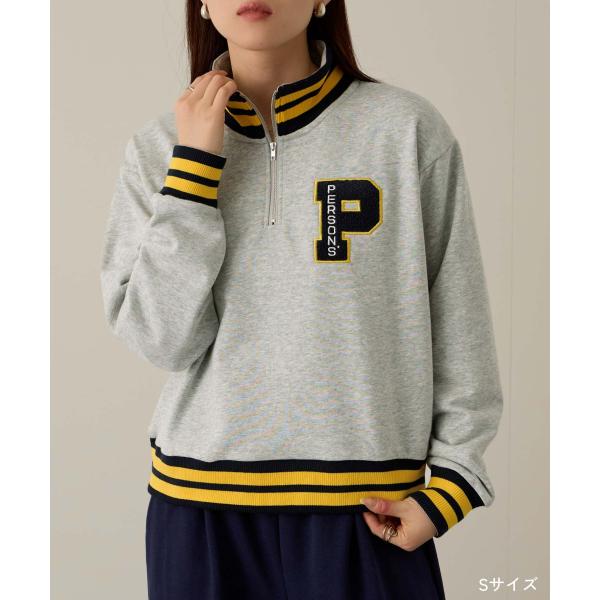 PERSON'S パーソンズ 裏毛 トレーナー レディース メンズ スウェット ハーフジップ ゆった...