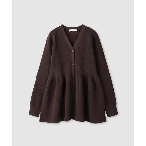 milli de l&apos;air ミリデラール カーディガン レディース ペプラム Vネック 無地 オフ...