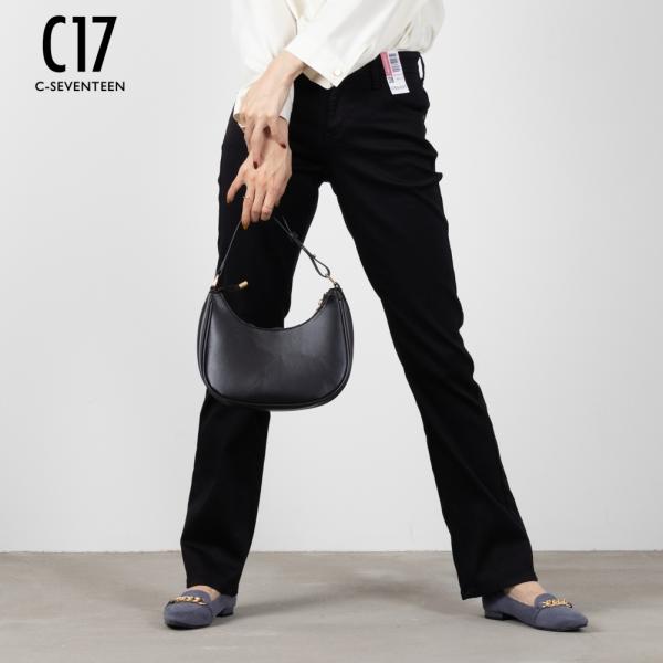 C17 シーセブンティーン デニムパンツ レディース ストレッチ ストレートシルエット ジーンズ ジ...