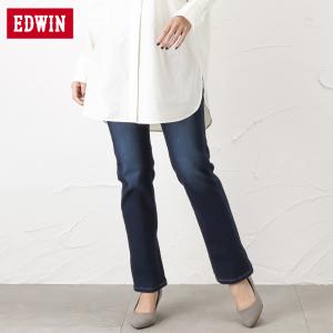 EDWIN エドウィン デニム JERSEYS MID SLIM STRAIGHT レディース ジーンズ ストレートパンツ ボトムス｜machouse