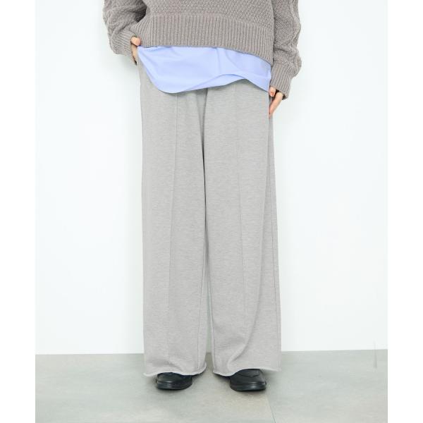 Idnes イドネス ワイドパンツ レディース ピンタック センターシーム イージーパンツ スウェッ...