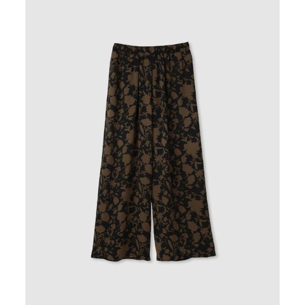 Idnes イドネス イージーパンツ レディース ポケット ボタニカル柄 総柄 プリント ロングパン...