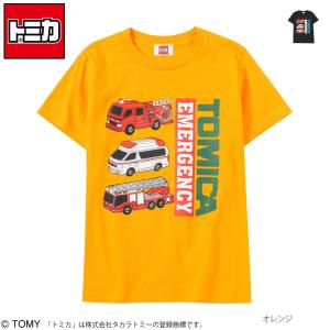 TOMICA トミカ 半袖Tシャツ キッズ 子供 男の子 ボーイズ 綿100% コットン 車 乗り物 プリント クルーネック トップス ネコポス対応｜machouse