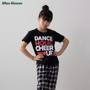 Tシャツ 半袖 キッズ クルーネック プリント ロゴ カットソー ベーシック トップス ネコポス対応｜machouse