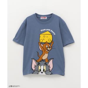 Tom and Jerry トムとジェリー 半袖Tシャツ キッズ 子供服 男の子 女の子 ボーイズ ガールズ ームタグ クルーネック トップス ネコポス対応｜machouse