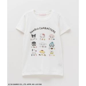 サンリオキャラクターズ 半袖Tシャツ キッズ 子供服 女の子 ガールズ キャラクター プリント ネームタグ クルーネック トップス ネコポス対応｜machouse