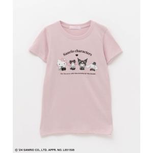 サンリオキャラクターズ 半袖Tシャツ キッズ 子供服 女の子 ガールズ キャラクター プリント ネームタグ クルーネック トップス ネコポス対応｜machouse