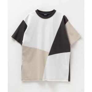 Tシャツ 子供服 男の子 キッズ 半袖 接触冷感 切替デザイン クルーネック トップス ネコポス対応｜machouse