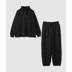 ルームウェア 上下セット レディース 長袖 あったか 暖か ゆったり 黒 温活 ハイネック パジャマ 部屋着 爆買