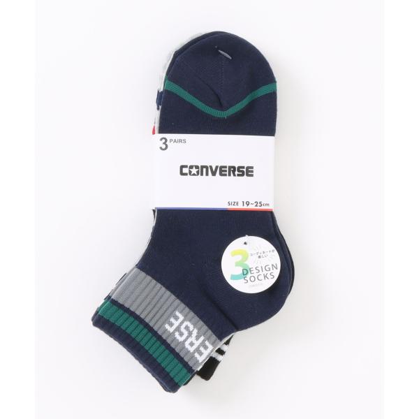 CONVERSE コンバース 靴下 ソックス 3足セット 子供服 男の子 キッズ リブ ライン ロゴ...