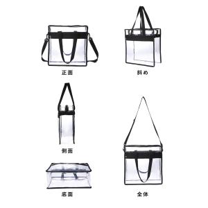 クリアバッグ 2way 透明 ビニールバッグ ...の詳細画像5