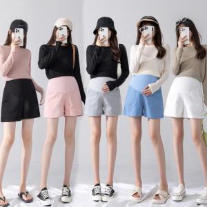 綿100% ウエスト紐付き マタニティ 服 ズボン 安い 春夏 夏 短パン ショートパンツ 部屋着 パジャマ 産後 妊婦 可/