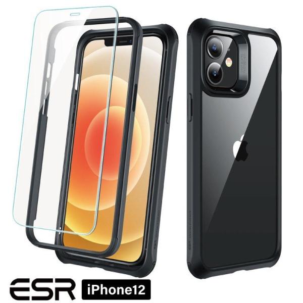 ESR 360度保護 耐衝撃ケース　新色追加　フィルム付き　iPhone12 ケース 12MINI ...