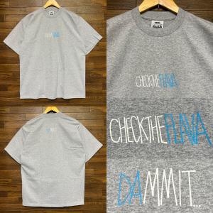 DAMMIT CHECK THE FLAVA Tシャツ(ヘビーウェィト) Grey 2XLサイズ｜maddope