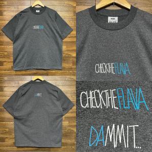 DAMMIT CHECK THE FLAVA Tシャツ(ヘビーウェィト) Charcoal XLサイズ｜maddope
