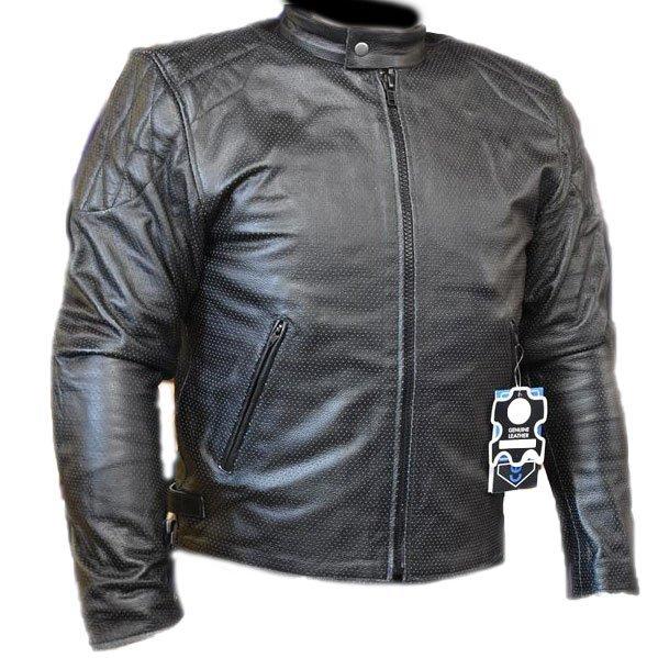 パンチングメッシュ完全防備ツイストショルダーライダースジャケット 柔らかいバッファロー