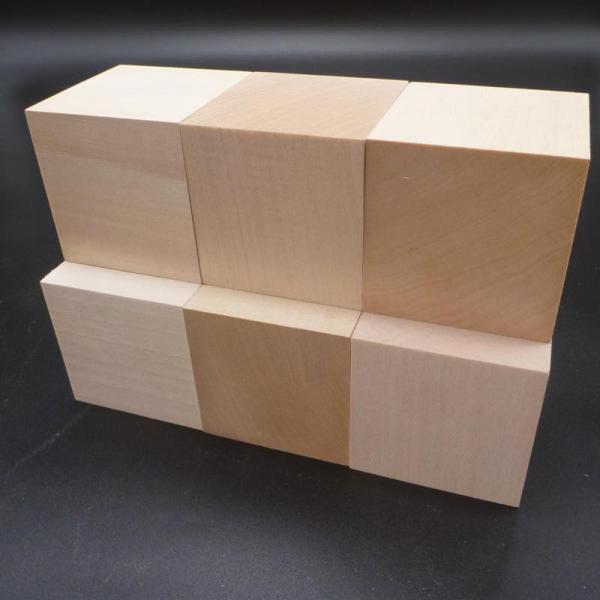 立方体 シナ材 彫刻用 バードカービング 65×65×65 6個セット 仕上げ加工済み 無垢木材