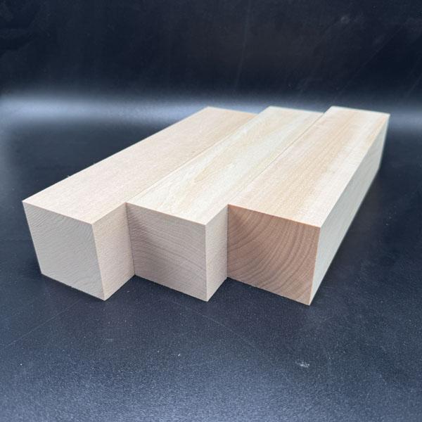 角材 シナ材 彫刻用 バードカービング 250×60×60 3個セット 仕上げ加工済み 無垢木材