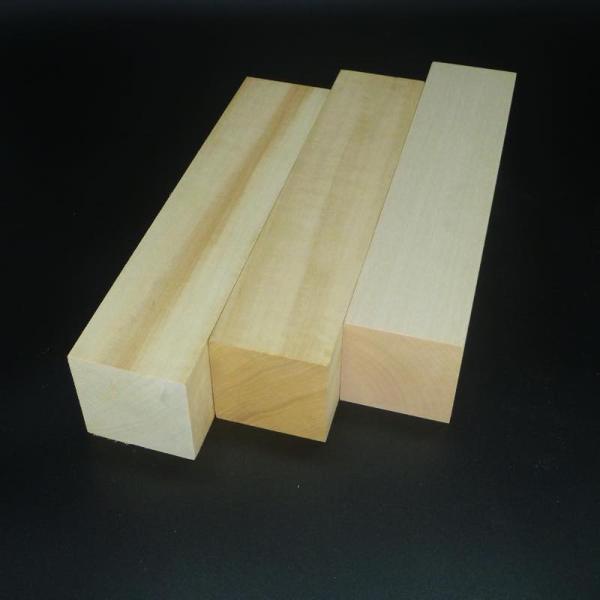 角材 シナ材 彫刻用 バードカービング 250×55×55 3個セット 仕上げ加工済み 無垢木材