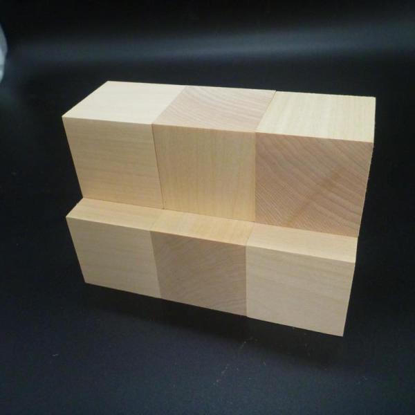 立方体 シナ材 彫刻用 バードカービング 60×60×60 6個セット 仕上げ加工済み 無垢木材