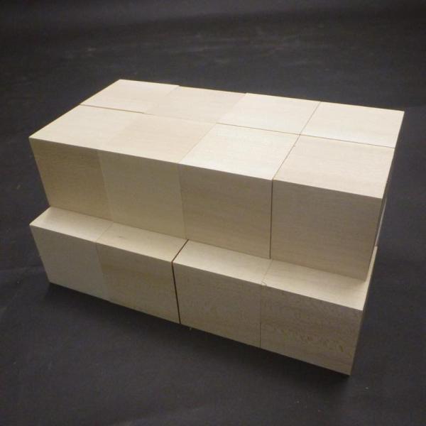 立方体 シナ材 彫刻用 バードカービング 55×55×55 16個セット 仕上げ加工済み 無垢木材