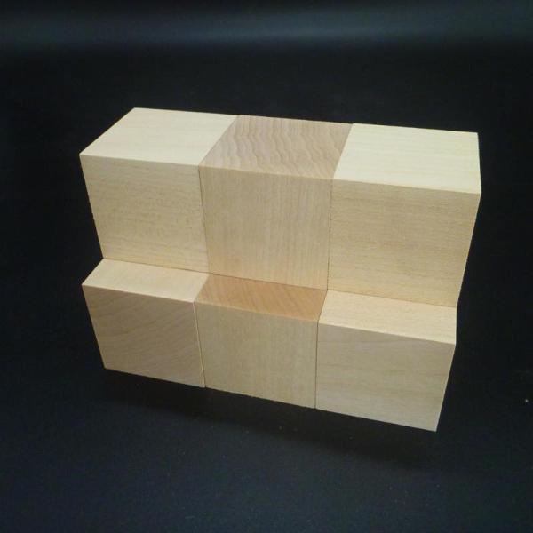 立方体 シナ材 彫刻用 バードカービング 50×50×50 6個セット 仕上げ加工済み 無垢木材