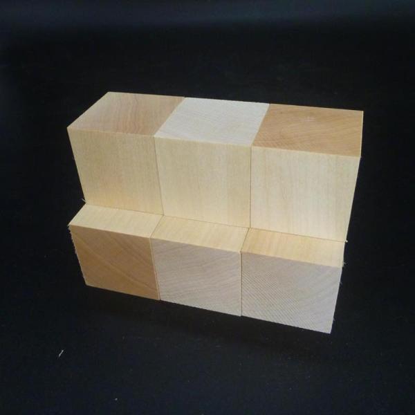 立方体 シナ材 彫刻用 バードカービング 45×45×45 6個セット 仕上げ加工済み 無垢木材