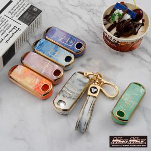 マツダ専用 大理石調 TYPE A 2ボタン式 TPUスマートキーケース 各色｜madmax-phonecase