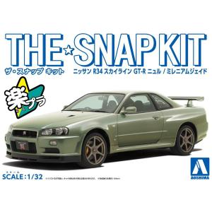 アオシマ 1/32 ザ・スナップキット、No.11-D ニッサン R34 アオシマ 1/32 ザ・スナップキット、No.11-D ニッサン R34