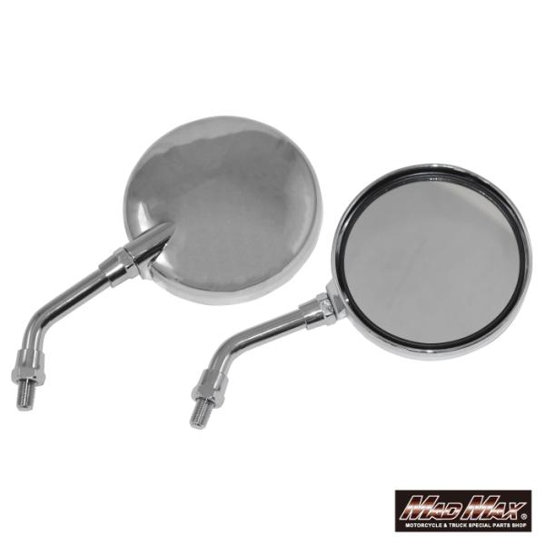 週末セール!!バイク用ミラー Z2タイプミラー 10mm ベリーショートステー メッキ 2本入